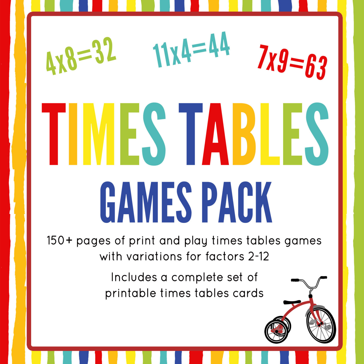 Printable Times Tables Games for Kids - Childhood101 Shop