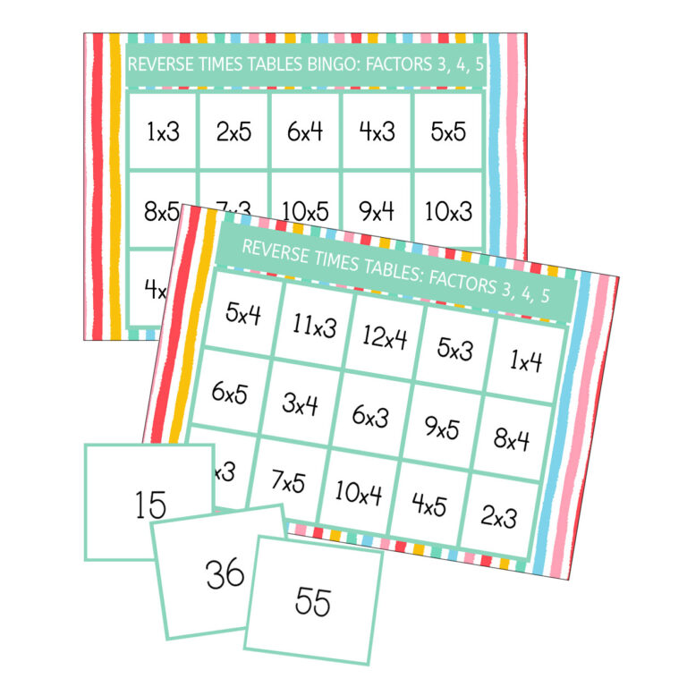 Printable Times Tables Games for Kids - Childhood101 Shop