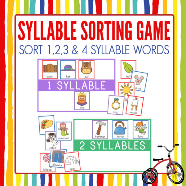 Syllable sorting game