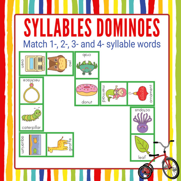 Syllables Dominoes Game
