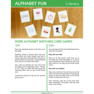 Alphabet Fun: Printable Alphabet Games &amp; Activities - Childhood101 Shop